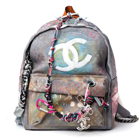 chanel graffiti backpack 2017|Chanel backpack canvas graffiti.